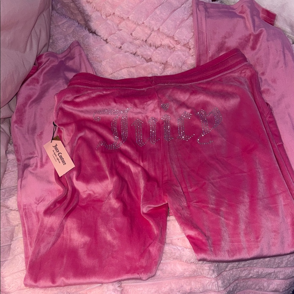 Juicy Couture pink Velour Track Pants